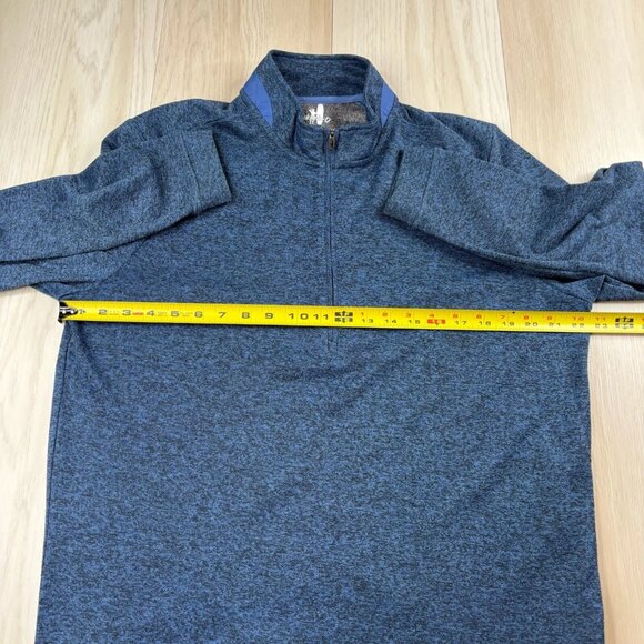 Johnnie-O Mens Blue Reflex Fleece PREP-Formance 1/4 Zip Pullover Jumper Size L - Picture 8 of 10